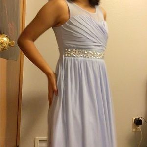 light blue flowy dress
